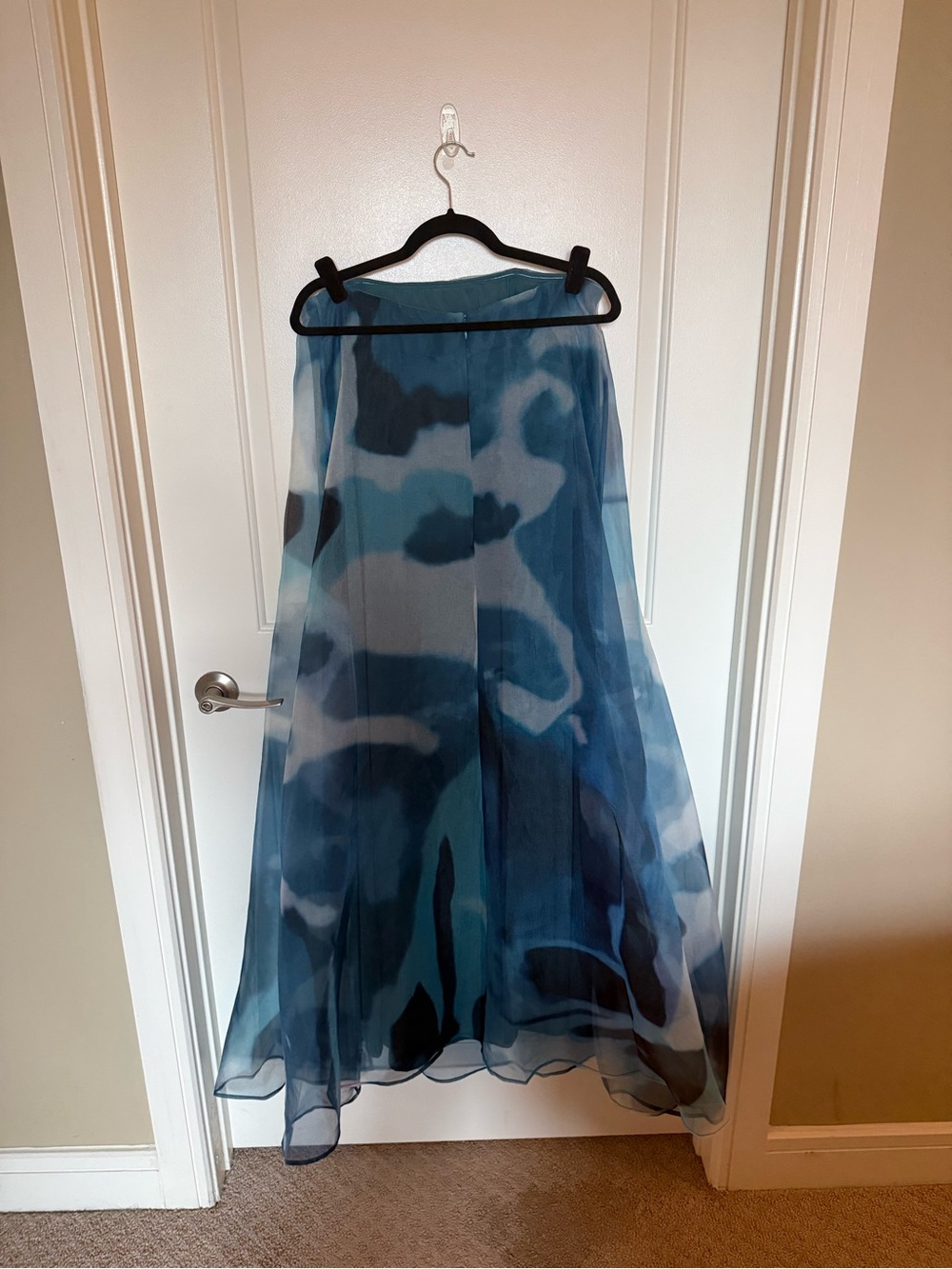 STAUD Blue Organza Maxi Dress - Picture 3 of 5